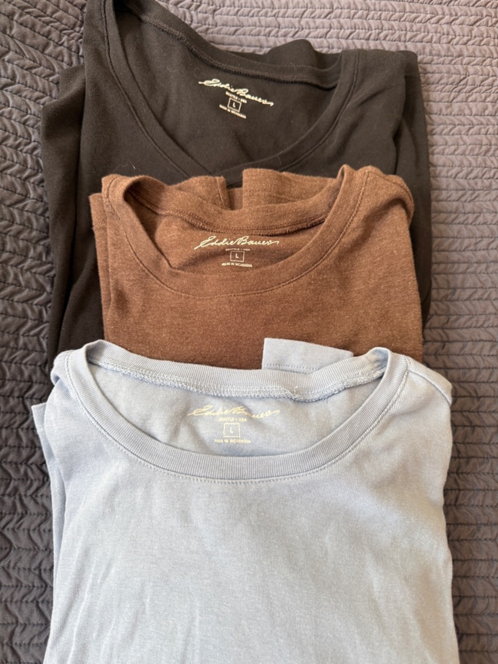 Set of Eddie Bauer women’s long sleeve T-shirts